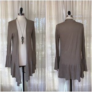 Garnet Hill open front asymmetric cardigan sweater